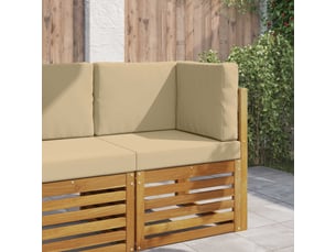Coussin de canapé d'extérieur, coussin de chaise polyester beige 60 x 60 cm cf54023