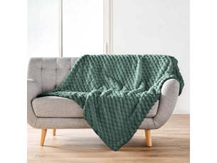 Plaid 125x150 imitation fourruresherpa vert frosty
