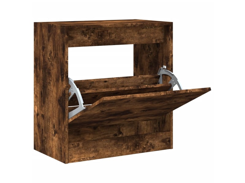  Meuble à chaussure | armoire à chaussures chêne fumé 60x34x63,5 cm bois d'ingénierie  - Conforama A