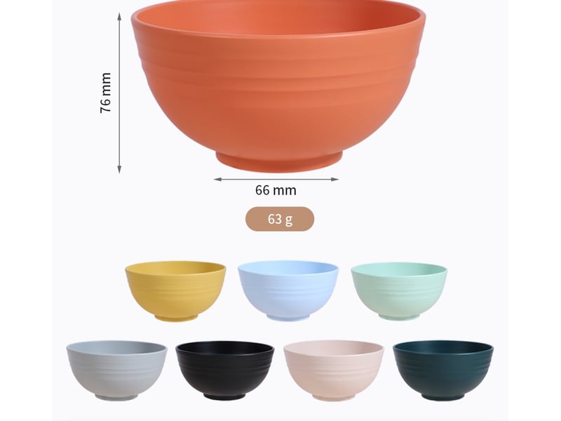  Lot de 8 bols de céréales en plastique – pour soupe, riz, salade et fruits, 14.9x7.6cm  - Conforama B