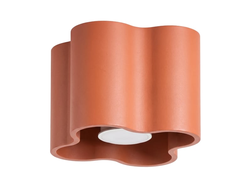  Plafonnier ovio 1 ocre rouge gu10 aluminium moderne 10x12x12cm SL.3351 - Conforama A