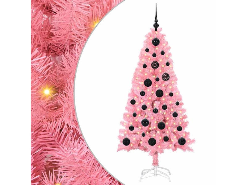  Sapin de noël, arbre de noël rose 150 cm pvc shl3669  - Conforama A
