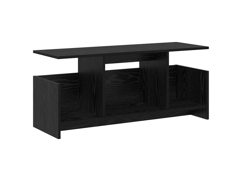  Meuble tv - banc tv - meuble de rangement 102 x 35 x 45 cm chêne noir bois d'ingénierie  - Conforama A