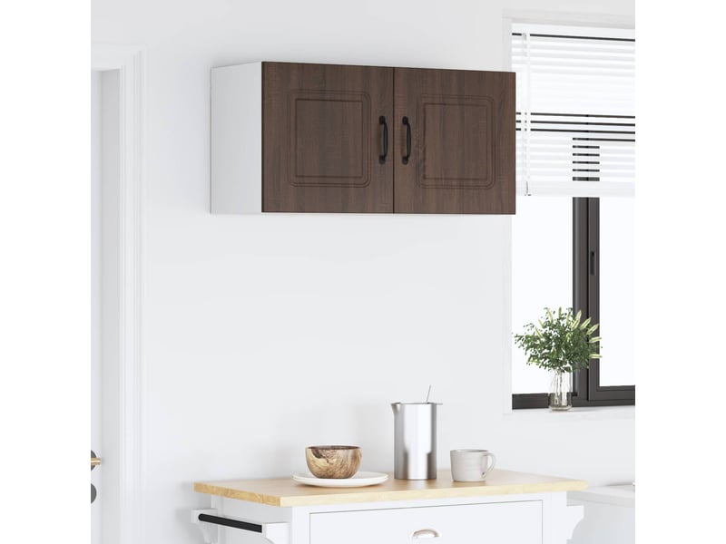  Meuble mural de cuisine | armoire de cuisine chêne brun 80x31x40cm shl1933  - Conforama D