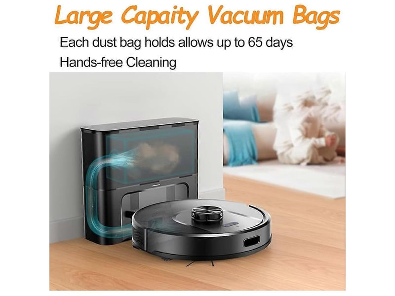 9pack dust bags replacement for tikom l8000 plusmedion x20 sw+ md 11415 robot vacuum cleaner bags accessories - Conforama D