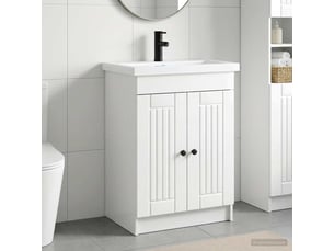 Ensemble de mobilier de salle de bain blanc brillant shl4472