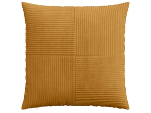 Lot de 6 housses de coussin almelo jaune 70 x 70 cm velours côtelé cf49887