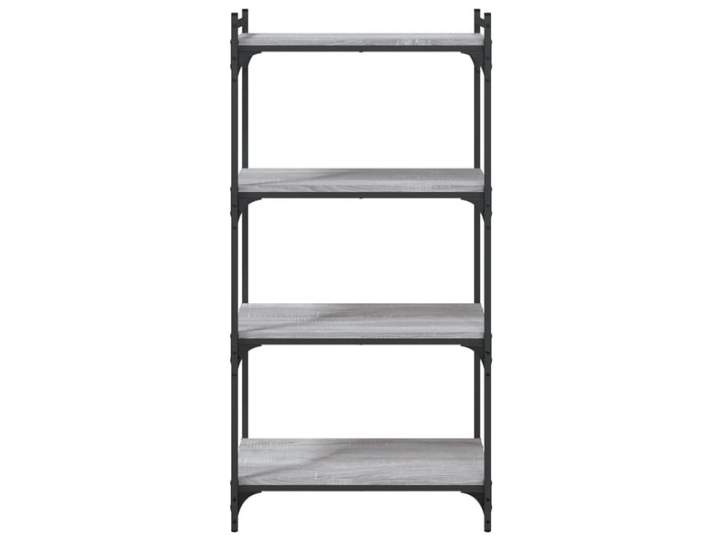  Bibliothèque à 4 niveaux, armoire à livres sonoma gris 60x30x120 cm  - Conforama D