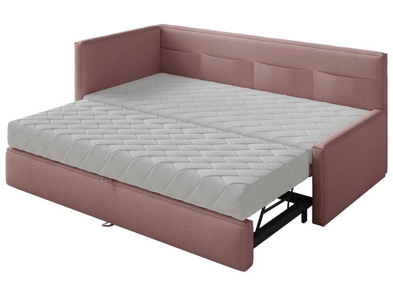 Selsey nesmi - lit rembourré - 90x200 cm - vieux rose Nesmi - Conforama E