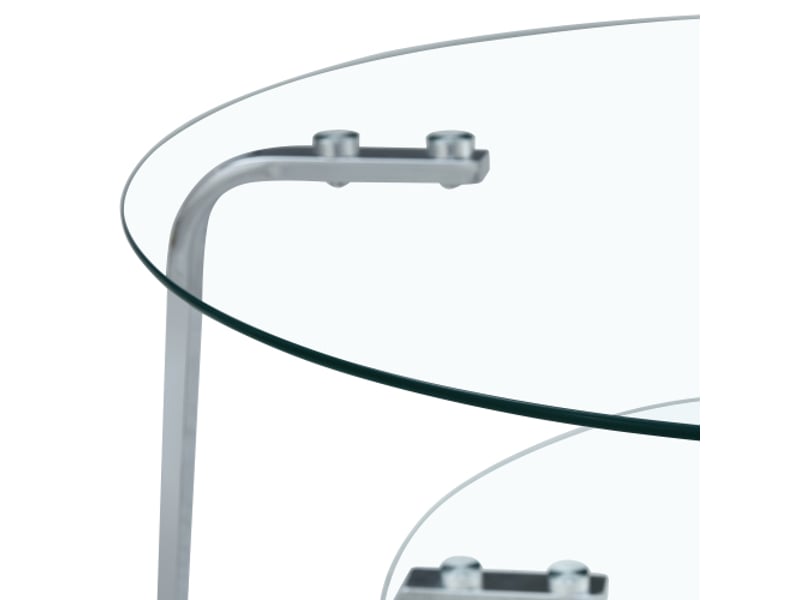 Table basse rétro minimaliste – cadre métal et verre trempé double épaisseur, élégance pour le salon - Conforama D