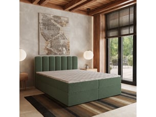 Lit avec rangement 180x200 cm <strong>MASSENO</strong> <strong></strong> coloris vert