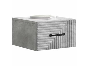Table de chevet - cabinet de chevet - table de nuit mural gris béton 34,5 x 33 x 20 cm
