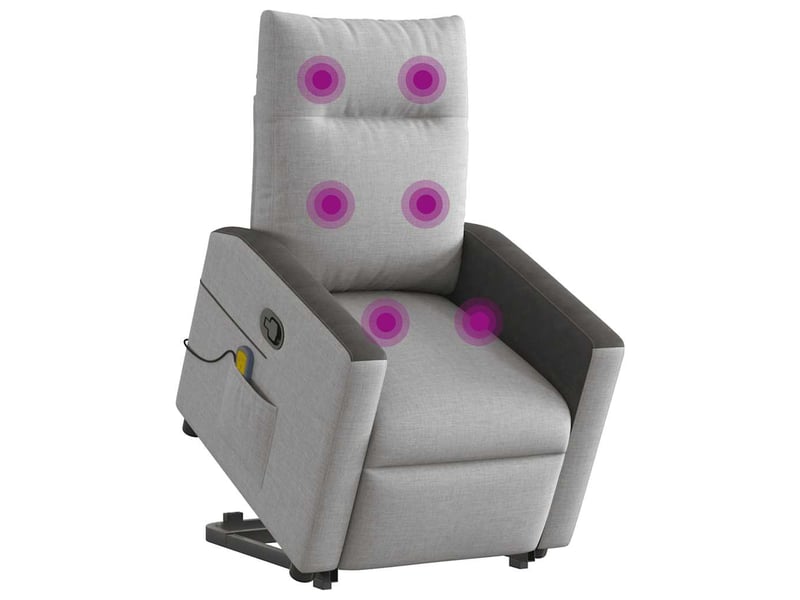 Fauteuil de massage inclinable, fauteuil relax gris nuage tissu shl5855 - Conforama C