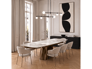 Table à manger extensible en céramique pandora pandora lace