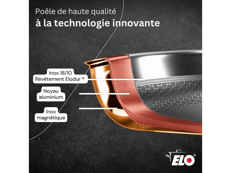 Lot de 3 poêles 242832 cm et 3 faitouts 121416 cm elo relief evolution 9559850BX88 - Conforama D