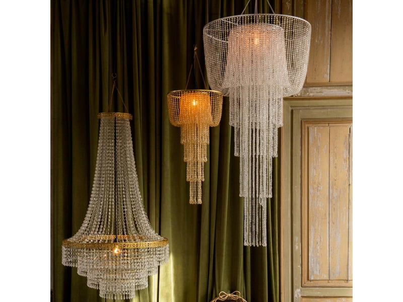  Abat-jour suspension perles sigrid 80cm doré  - Conforama E