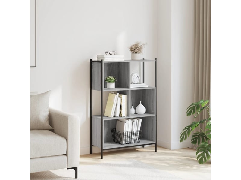  Bibliothèque, meuble de rangement salon sonoma gris 72x28x109 cm bois d'ingénierie  - Conforama C