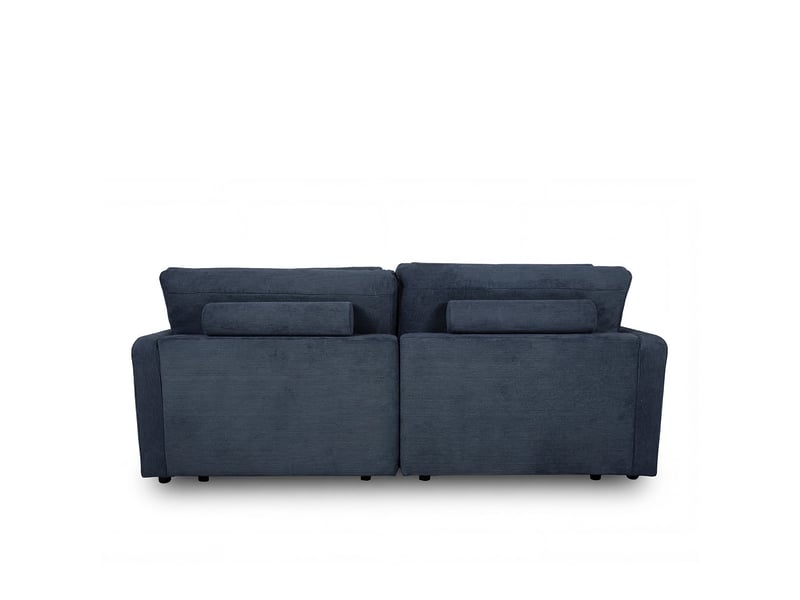  Canapé droit velours côtelé bleu foncé venezia 3 pl 3CA56.CA.3D.15 - Conforama E