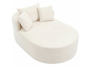 Fauteuil fixe <strong></strong> Velours côtelé beige