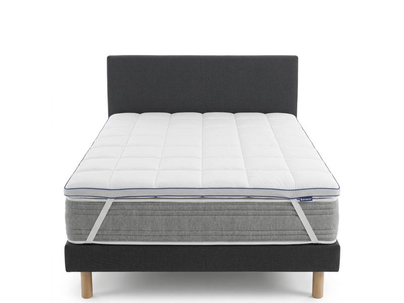 Surmatelas 200x200cm Microfibre Moelleux - Topper Matelas Hypoallergénique Beedsooth