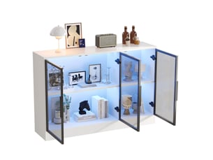 Vitrine coloris blanc 1 étagère(s) EVRYAE   - 120 cmx73 cm