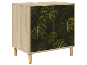 Armoire de salle de bain, meuble de rangement elburg sonoma 60x40x60 cm