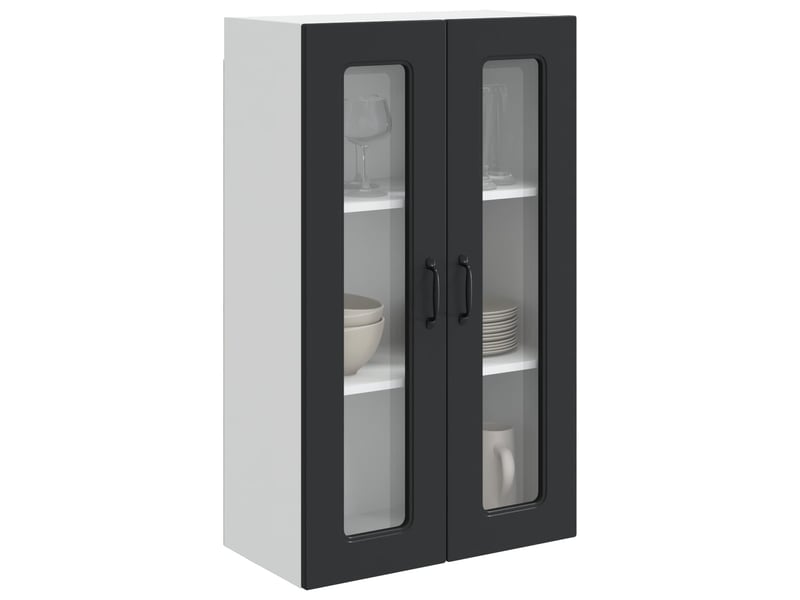  Meuble mural de cuisine | armoire de cuisine noir 60x31x100cm shl1659  - Conforama C