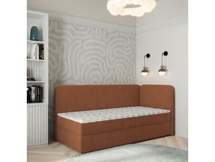Lit avec rangement 80x200 cm MASSENO coloris cuivré