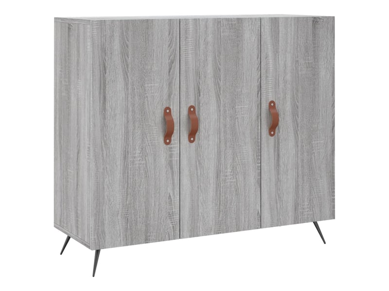  Buffet - bahut - meuble de rangement sonoma gris 90x34x80 cm bois d'ingénierie  - Conforama A