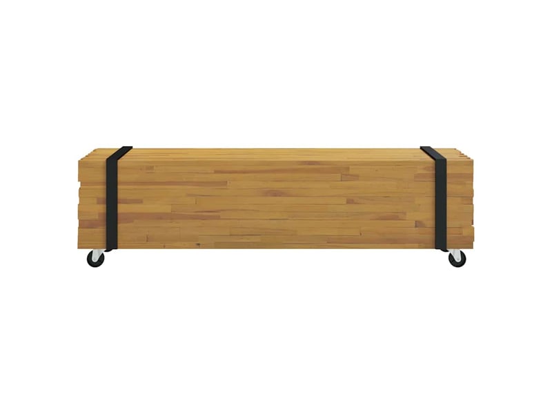  Meuble tv - banc tv - meuble de rangement 110 x 30 x 30 cm marron bois de teck massif  - Conforama D