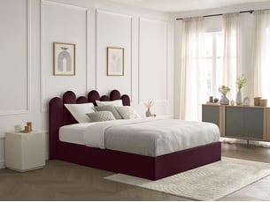 Lit coffre 140x190 cm BOBOCHIC  BADJA coloris rouge