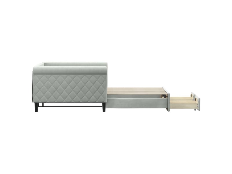  Lit simple- lit adulte -  lit de jour avec gigogne et tiroirs sans matelas 100x200 cm  - Conforama C