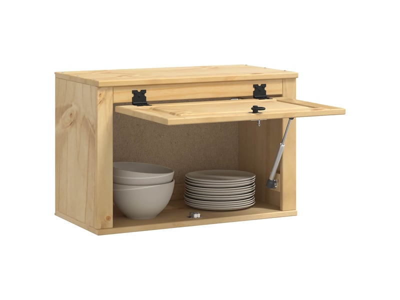  Armoire de cuisine, armoire ski brun miel 60x32x40cm pin massif  - Conforama C