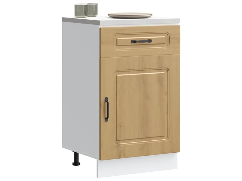  Meuble de rangement, armoire de cuisine kalmar chêne artisanal bois d'ingénierie shl6176  - Conforama B