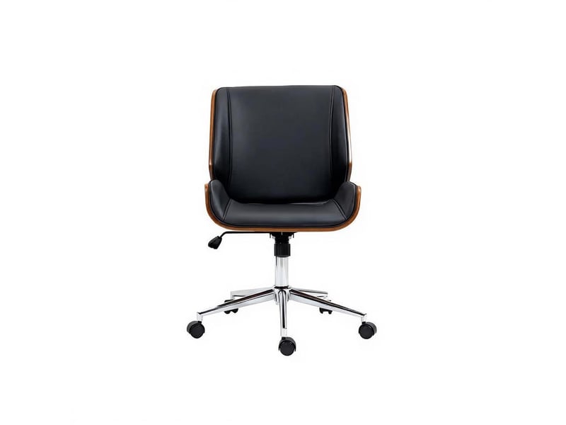  Chaise de bureau pivotante réglable noir et marron 53 x 60 cm T5828P543178 - Conforama A
