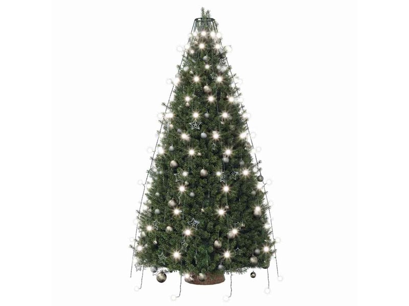  Guirlande lumineuse d'arbre de noël 150 led blanc froid 150 cm  - Conforama D