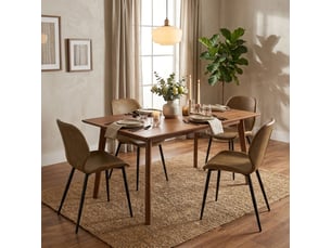Lot de 4 chaises de salle à manger rembourrées soft-touch callisto - beige