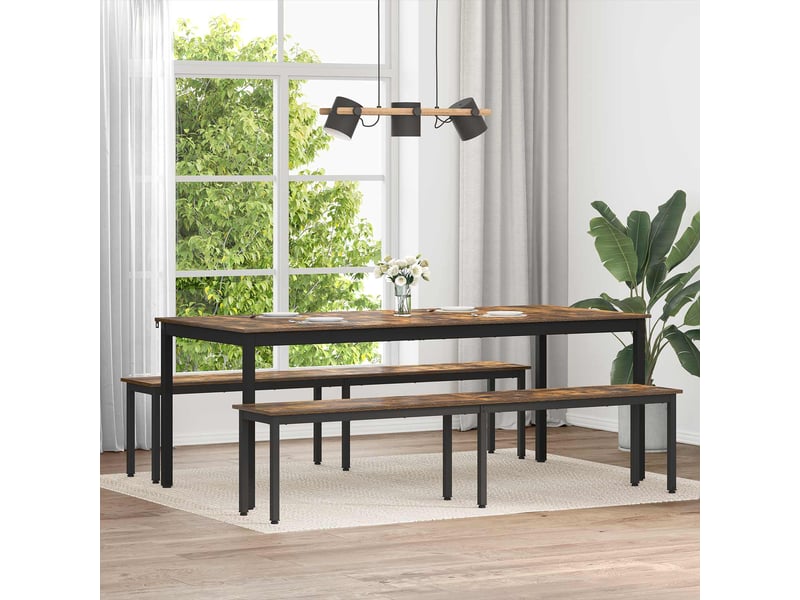  Banc d'entrée, banc d'intérieur chêne fumé 200x35x45 cm bois d'ingénierie  - Conforama B