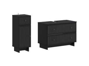 Ensemble de 2 meubles de salle de bain ede noir cf63148