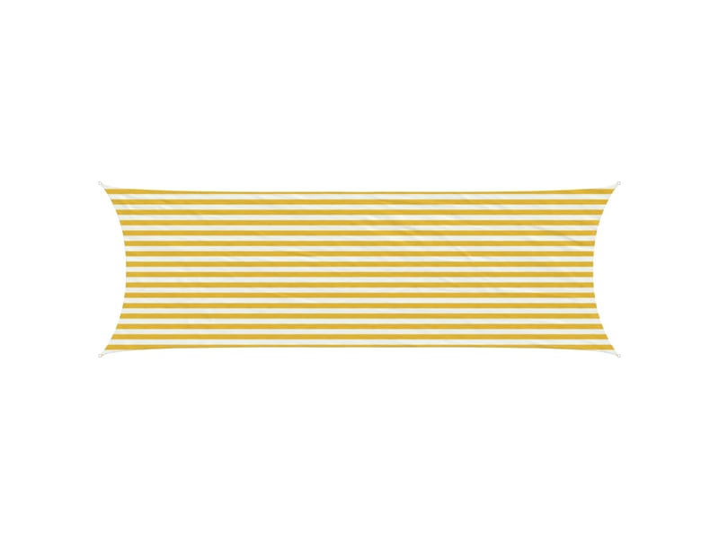  Vidaxl voile d'ombre jaune et blanc 2 x 6 m hdpe  - Conforama D