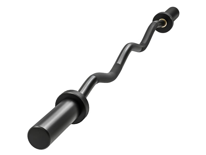  Barre d'haltérophilie olympique, manchons de 5 cm, acier, capacité de charge de 100 kg, noire  - Conforama A