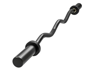 Barre d'haltérophilie olympique, manchons de 5 cm, acier, capacité de charge de 100 kg, noire