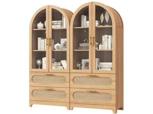 Vitrine coloris bois clair 3 étagère(s) MODENVIE - 80 cmx175 cm