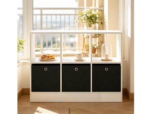 Bibliotheque coloris  bicolore 6 étagère(s) WISHDOR  - 80 cm x 61 cm