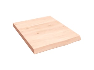 Comptoir de salle de bain, plan de travail 40x50x(2-4)cm bois massif non traité cf65731