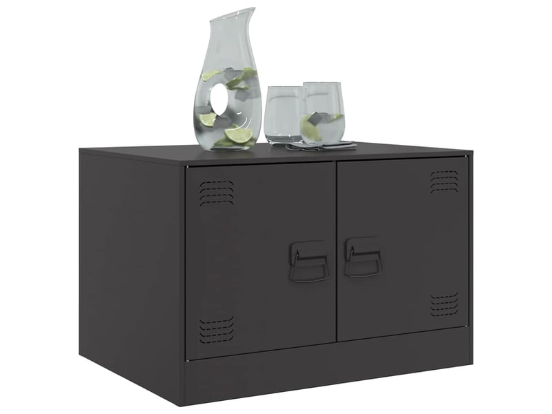  Table basse | table de salon noir 67x50x44 cm acier  - Conforama D