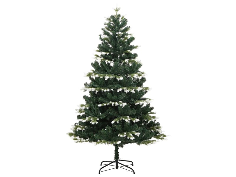  Sapin de noël - arbre de noël artificiel à charnières avec neige floquée 210 cm  - Conforama A