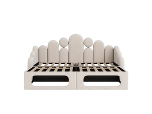 Lit banquette 180x200 cm ZOVIRA   coloris beige