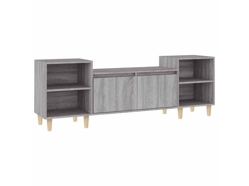  Meuble tv - banc tv - meuble de rangement sonoma gris 160x35x55 cm bois d'ingénierie  - Conforama A