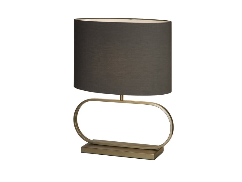  Searchlight sleek lampe de table, bronze, abat-jour gris, 1 x e27  - Conforama C